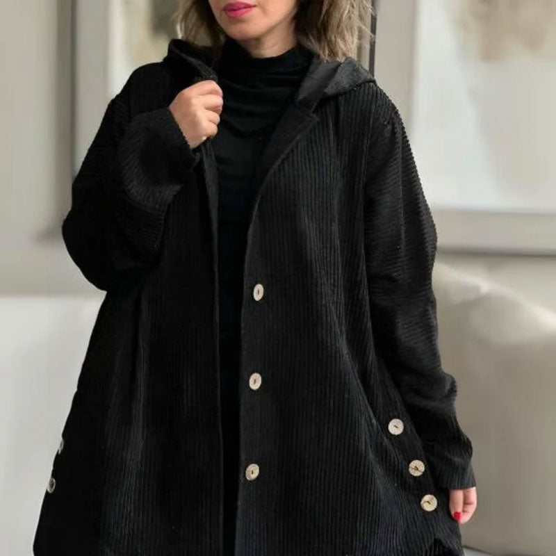 Elodie | Veste à capuche en velours