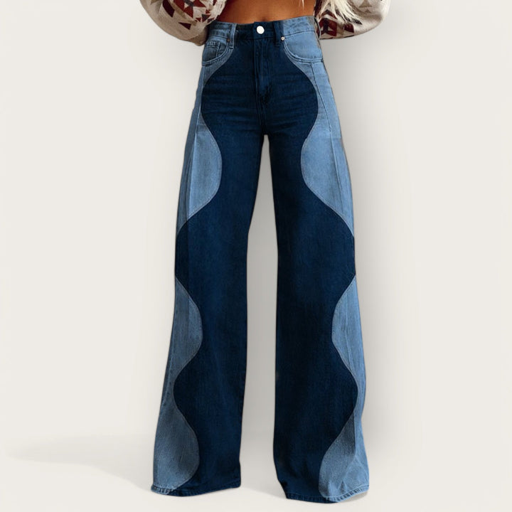 Solène | Jean Patchwork Ondulé